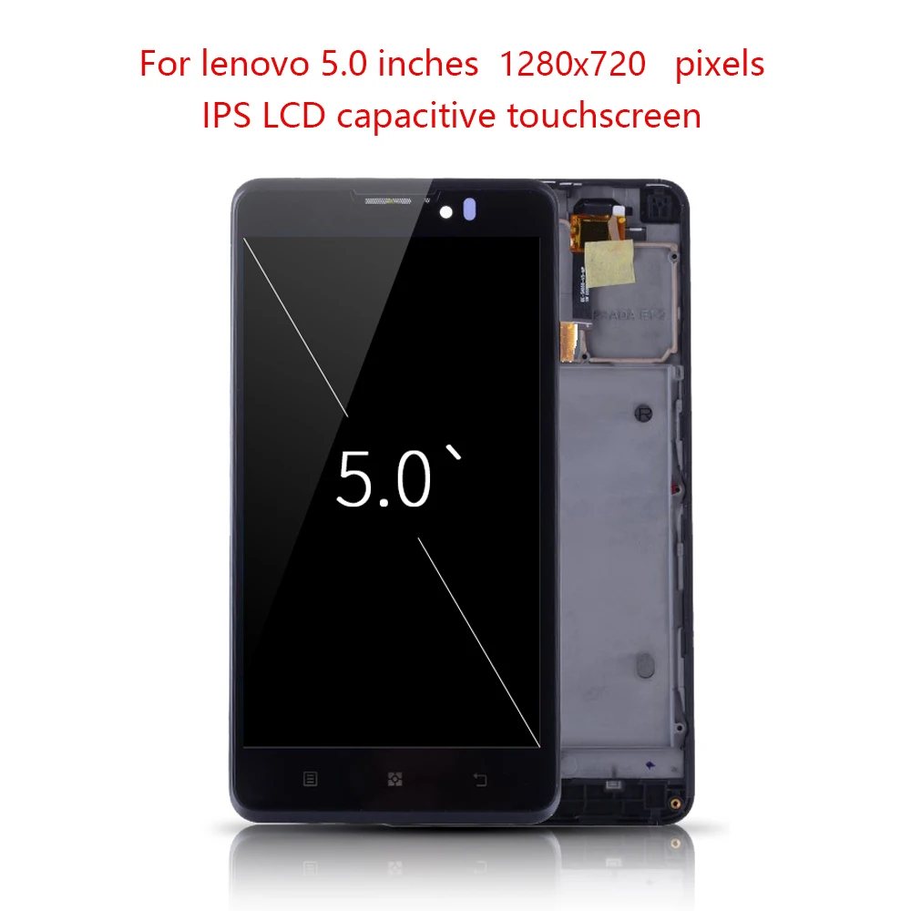 

5.0" Original For LENOVO P780 LCD Display Touch Screen with Frame Digitizer For Lenovo p780 Display Replacement For Lenovo P 780