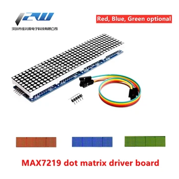 

MAX7219 4 Point Matrix Module Microcontroller on One Display with 5P Line 4 in 1 Red / Blue/Green