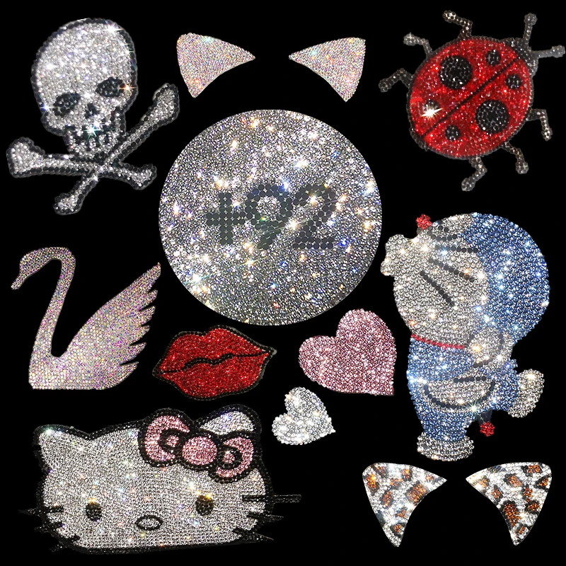 

1pcs Diamond Stickers Car Styling Crystal Pet Car Sticker Rearview Mirror Side Decal Trunk Sticker Car Accessries