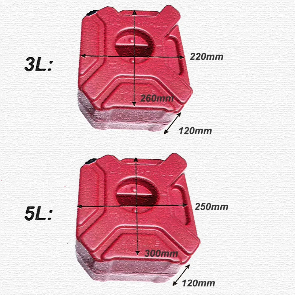 3L 5L Boat Yacht Engine Marine Outboard Fuel Tank Oil Box Portable With Connector Red Plastic Anti-static for All Motorcycle