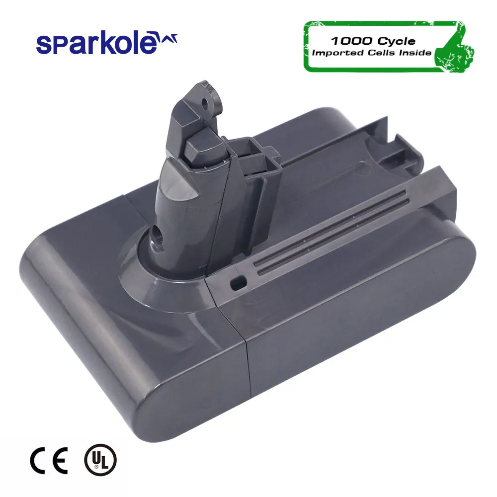 Литий ионный аккумулятор Sparkole 21 6 в 3000 Ач/мАч для Dyson V6 DC58 DC59 DC61 DC62 Animal DC72 DC74 V7