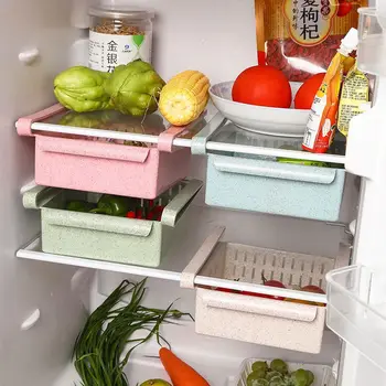 

Refrigerator Storage Box Drawer-type Retractable Refrigerator Partition Storage Basket Water Draining Storage Box Fruit Tray Sto