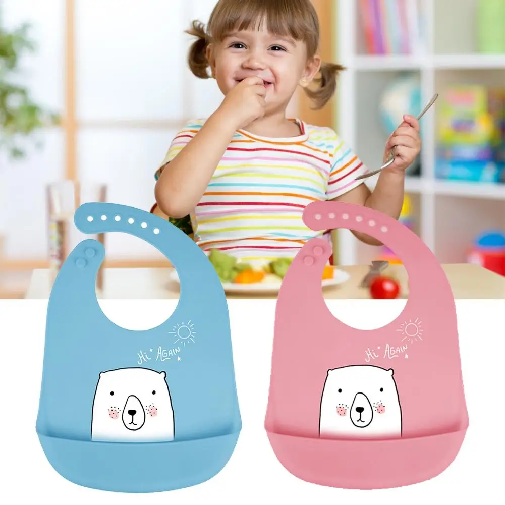 Детский нагрудник Силиконовый водонепроницаемый стерео слюнный карман моющийся Силиконовый водонепроницаемый стерео слюнный карман