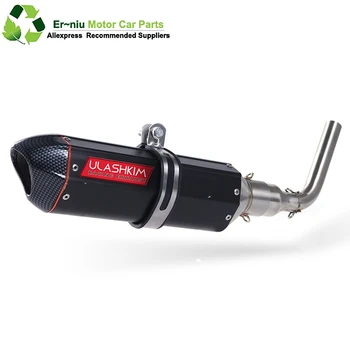 

Motorcycle Exhaust Muffler Link Pipe Carbon Fiber Exhaust middle Pipe Escape FOR honda GROM MSX125 MSX 125 2013-2015 slip on