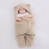 Cute Newborn Baby Boys Girls Blankets Plush Swaddle Wrap Ultra-Soft Fluffy Fleece Sleeping Bag Cotton Soft Bedding Set ► Photo 2/6