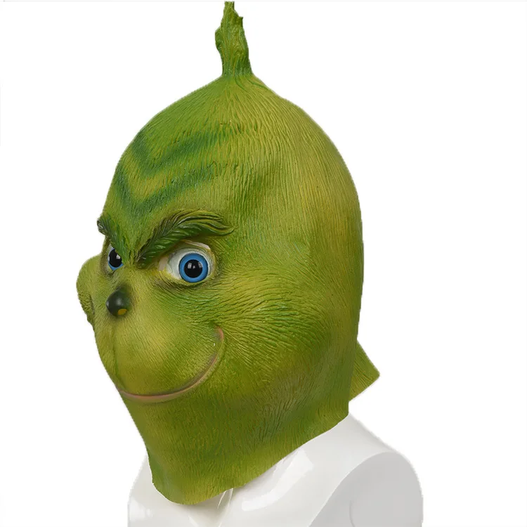 Смешная латексная маска на всю голову на Рождество Grinch, карнавальный костюм на Хэллоуин, Вечерние Маски для взрослых, карнавальные маски для лица Grinch