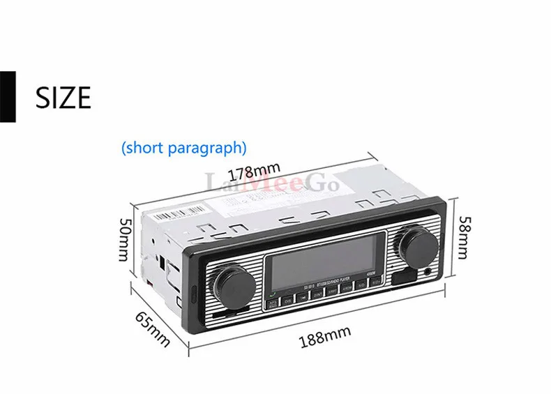 Bluetooth автомобильный mp3-плеер аудио стерео 4X50 Вт автомобильное радио 12 В в-тире 1 Din FM Aux вход приемник USB SD карты авто радио Воспроизведение музыки