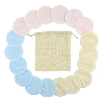 

18Pcs Makeup Remover Reusable Cotton Pads Make Up Facial Remover Double Layer Wipe Pads Nail Art Cleaning Pads Washable