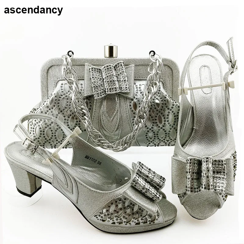 

Latest Summer High Heeled Shoes for Women Women Shoes and Bag To Match for Parties Italian Ladies Shoes and Bags To Match Set