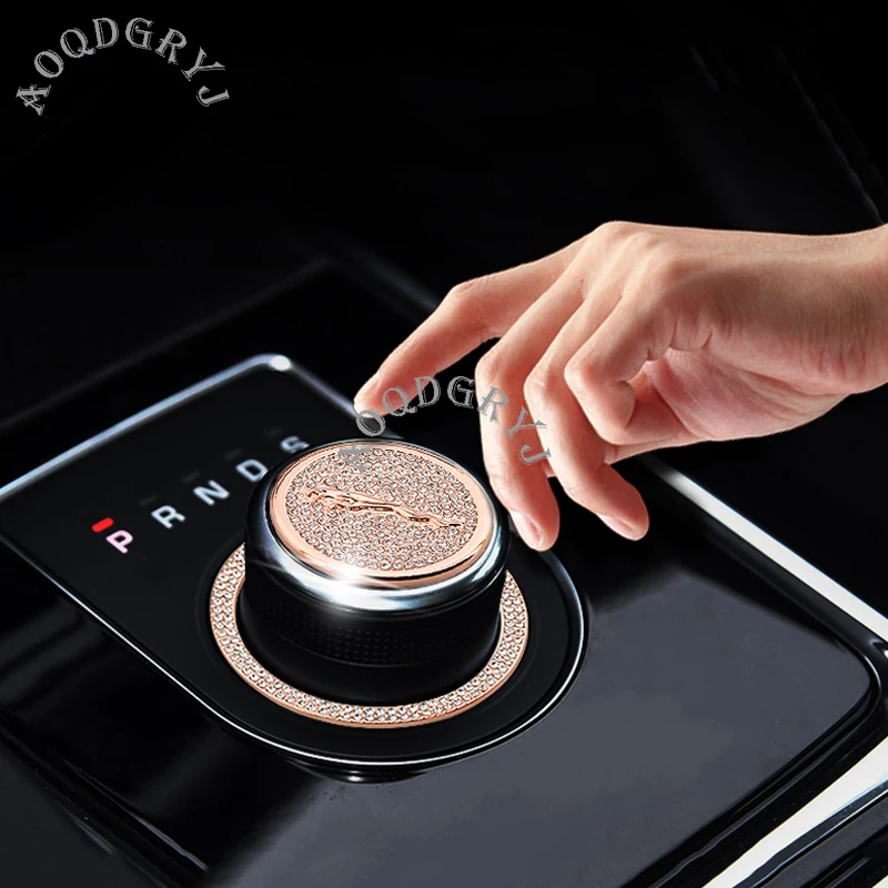 Аксессуары для стайлинга автомобилей 2 шт. подходит для Jaguar F-Pace XF XJ XE ручка переключения передач кольцо розовый чехол украшение