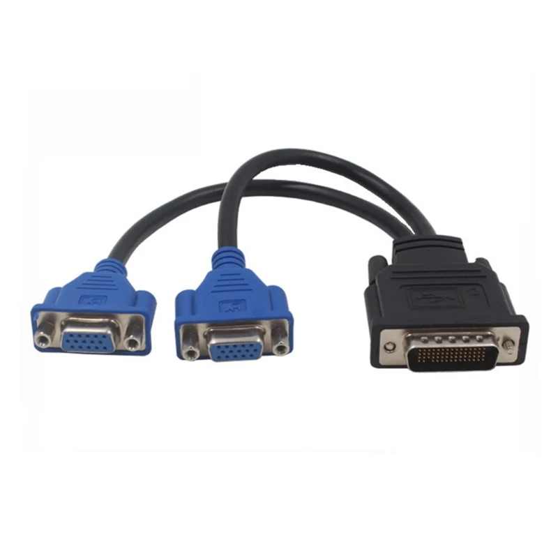 DMS-59 Pin to 2 VGA Splitter Adapter Cable Reduce the Loss of Data Transmission Avoid Wrong Signal Lightweight | Компьютеры и офис