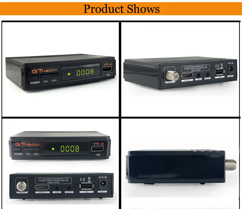 GTMedia V7S HD спутниковый ресивер DVB-S2 V7S HD Full 1080P+ USB Wi-Fi+ 1 год Cline CCCAM обновление Freesat V7 приемник спутникового телевидения