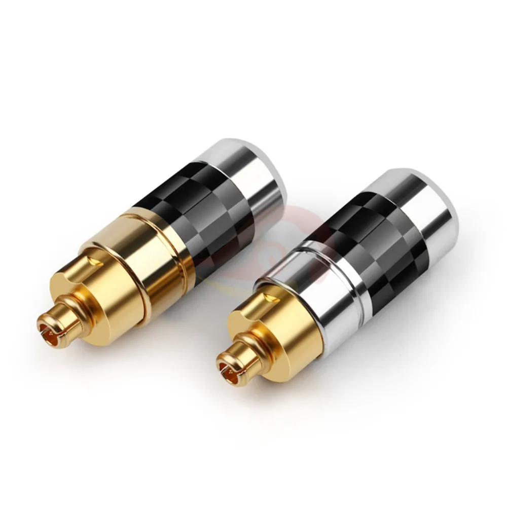 DIY Earphone Pins MMCX Audio Jack Gold Plated Adapter For DK 3001 UE900 SE535 SE215 W10 HIFI Headphone Plug Wire Connector