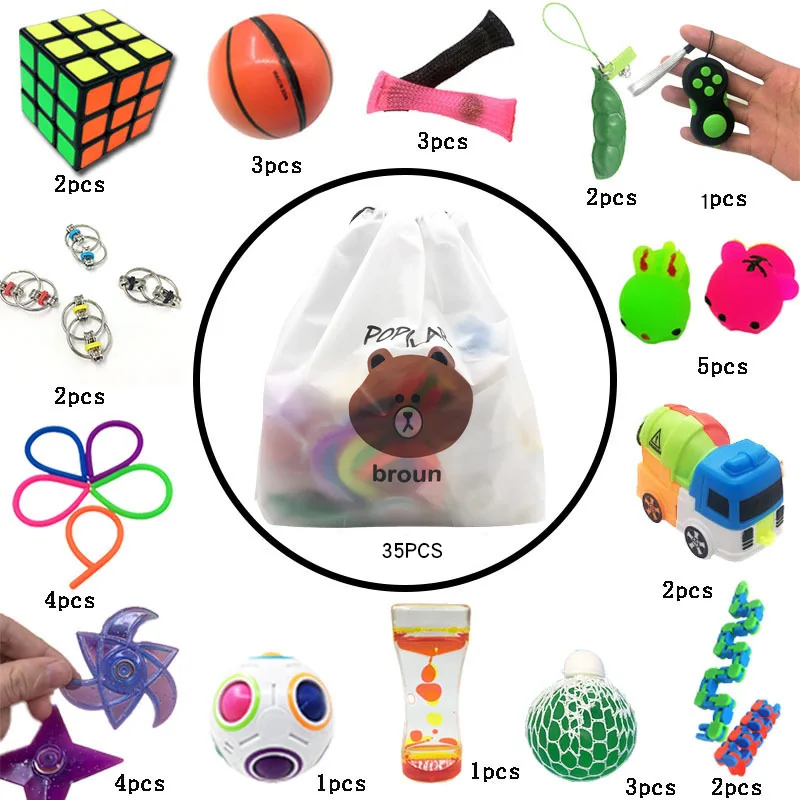 Decompression-Toy-Set Toys Anxiety Gift Relieve-Stress DIY Autism Needs And