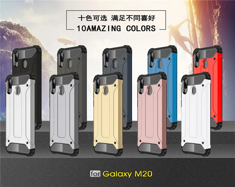 For Samsung Galaxy M20 Case Armor Phone Back Cover For Samsung Galaxy M20 Silicone Bumper Case Funda Capa For Samsung M20