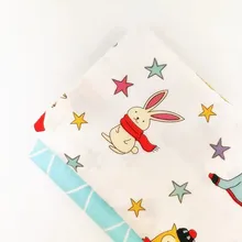 Хлопковая саржевая ткань с милым животным принтом DIY хлопковая ткань для шитья для лоскутного шитья Высококачественная хлопковая ткань с клетчатым принтом