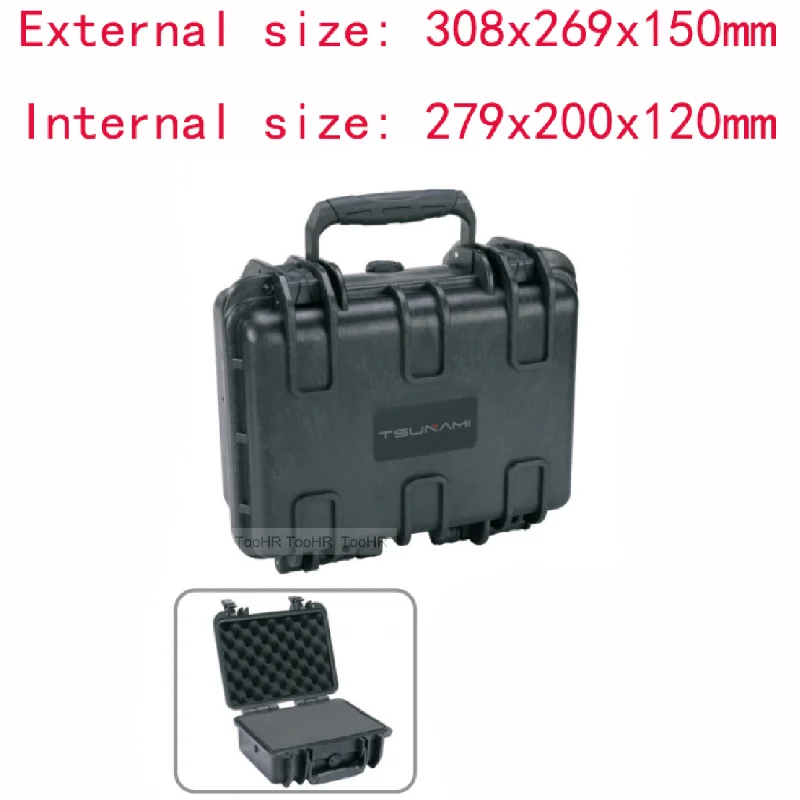 Waterproof Safety Case Alloy plastic ToolBox Outdoor Sealed Safety Tool Box Equipment instrument Tool Case shockproof W/sponge tool chest for sale Tool Storage Items