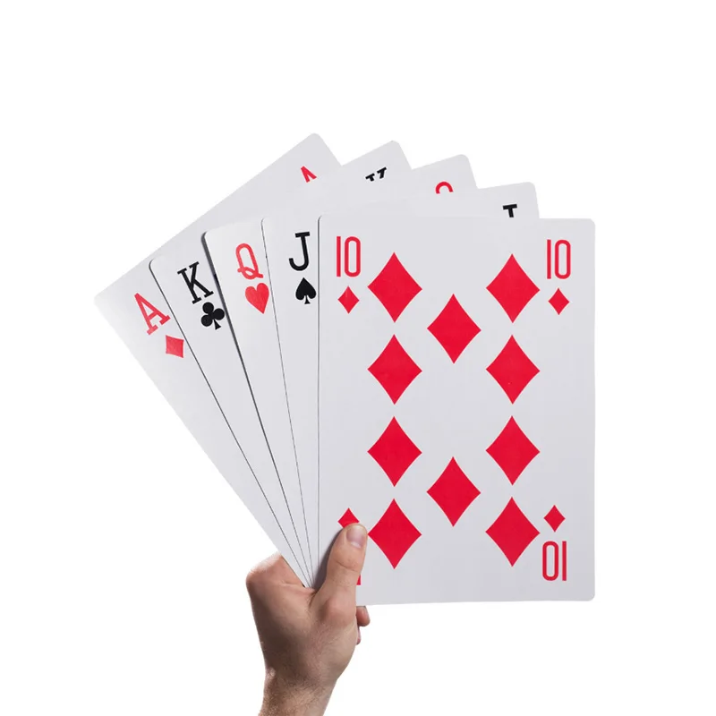 Негабаритных игральные карты для игры в большой техасский холдем покер карты; настольные игры Волшебная бутафория для свадебной фотосессии на творческий вечерние подарок