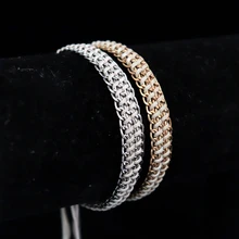 Панк Золотой Серебряный цвет звено цепи браслет ручной работы плетеный браслет из веревки для мужчин хип-хоп нарукавная повязка ювелирные изделия Homme Pulseira