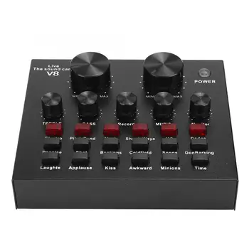 

Live Broadcast Sound Card 112 Kinds of Electric Sound Support for Dual Mobile Phone Computer Sound Card