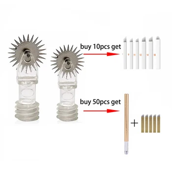 

10/50 Disposable Microblading Needle Roller Easy Color Permanent Makeup Blades for Fog Eyebrow Tattoo Supply