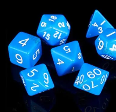 7 шт./пакет многогранные кости набор D4, D6, D8, D10, D10%, D12, D20 красочные аксессуары для Настольная игра RPG Подземелья и Драконы DnD MTG - Цвет: BLUE