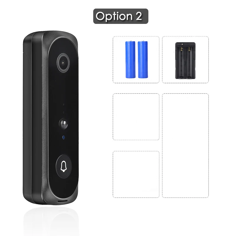 Option 2 Новинка V20 смарт WiFi видео дверной звонок камера визуальный домофон с колокольчиком ночного видения IP дверной звонок беспроводная домашняя камера безопасности - Цвет: Option 2
