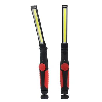 

USB Rechargeable Flashlight Torch Light Waterproof Magnetic Work Light COB Inspection Lamp For Outdoor Camping Working Car