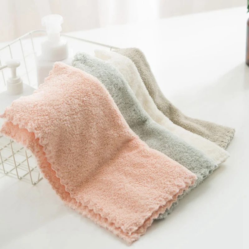 4pcs 1 шт. из сверхтонкого волокна с рисунком меланж ребенка Полотенца ручной Полотенца передник для уборки дома, маска для лица для маленьких детей Высокое качество 30x30 см - Цвет: 4pcs