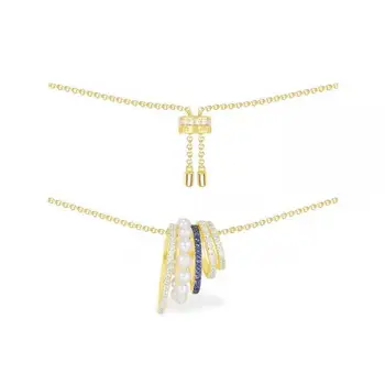 

S925 sterling silver high end micro inlay fashion multi adjustable necklace