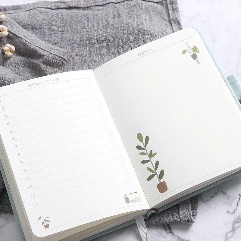 Mignon, boucle magnétique, couleur unie, planificateur hebdomadaire 365 jours, cahiers agenda agenda, cahiers A6, fournitures scolaires, papeterie cadeau ► Photo 3/6
