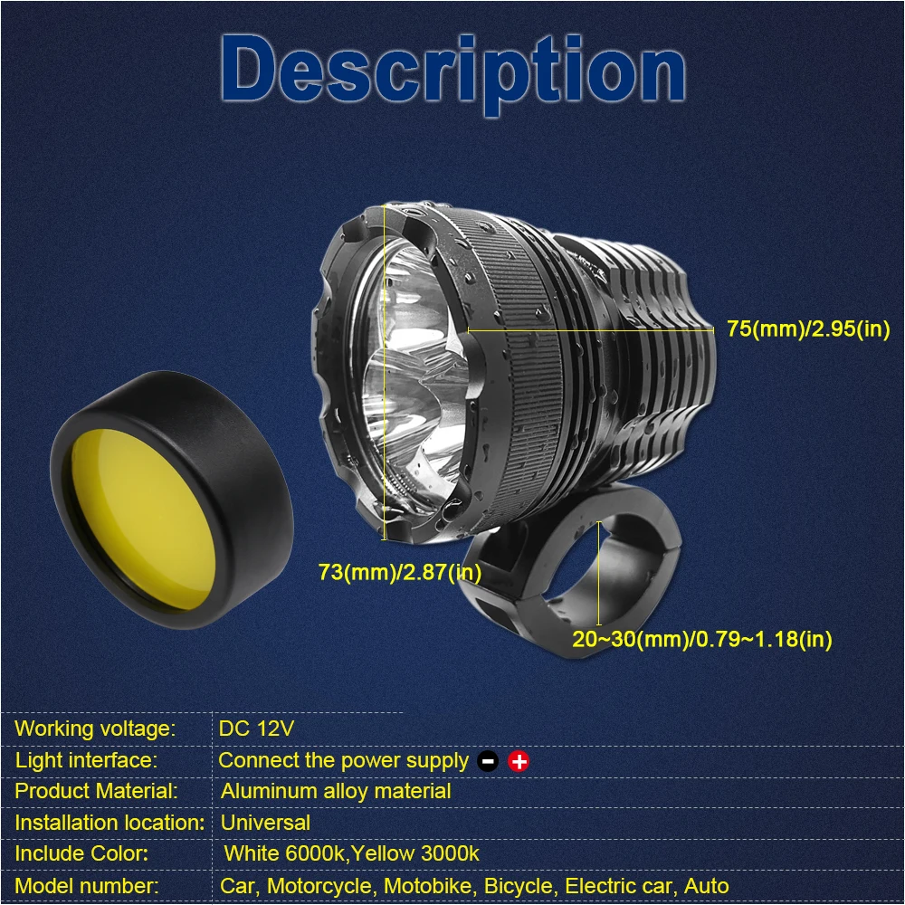 Motorcycle-Light-Size