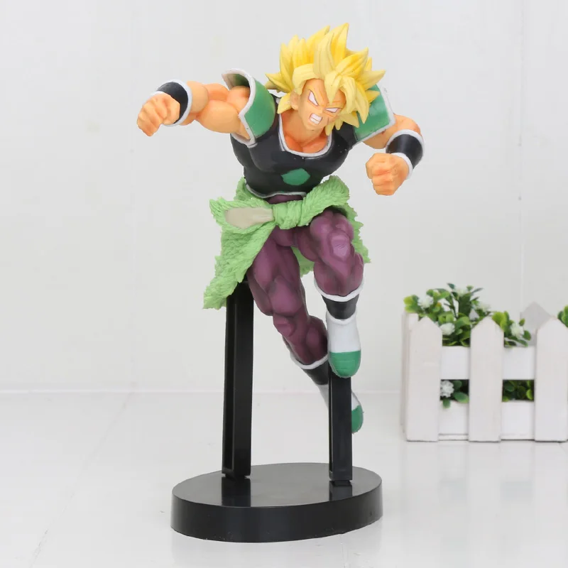 Аниме Dragon Ball Super Saiya Broly Choukokubuyuuden BROLY статуя Broli Combat форма 20th фильм ПВХ фигурка коллекция DBZ игрушка - Цвет: 20cm withclothes bag