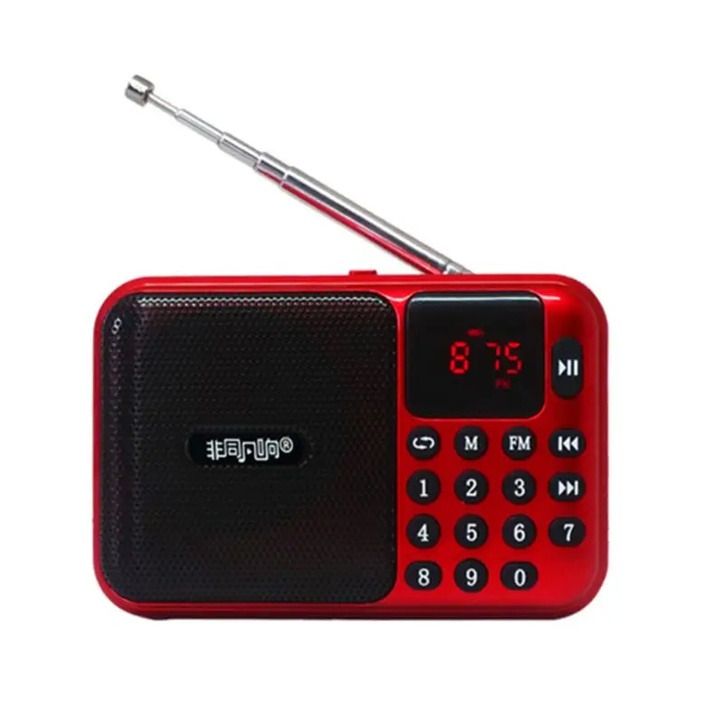 OOTDTY Мини цифровой радиоприемник AM/FM USB Micro SD TF карта MP3 музыкальный плеер динамик