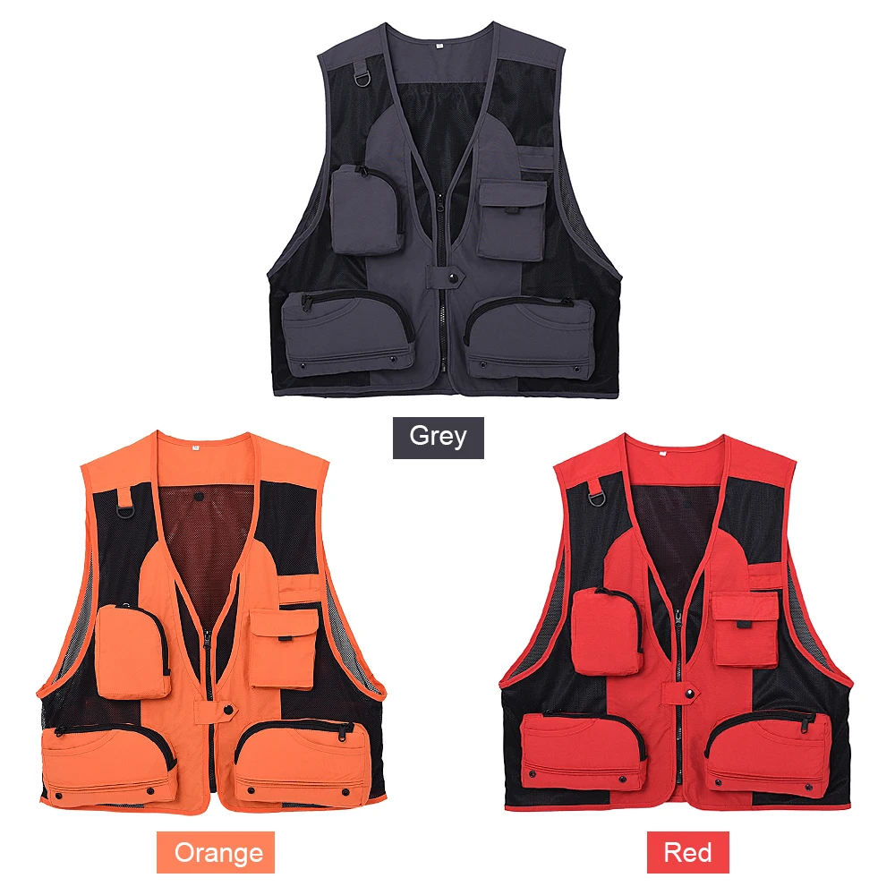 

Fishing Vest Quick Dry Hiking Hunting Fishing Vest Polyester Fiber Breathable Material Multipocket Fishing Jacket