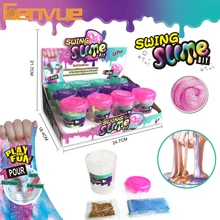 Блеск встряхнуть слизи пушистый волшебный песок поставки слизи порошок сделать комплект слизи наполнитель встряхнуть DIY Lizun с слизью контейнер набор