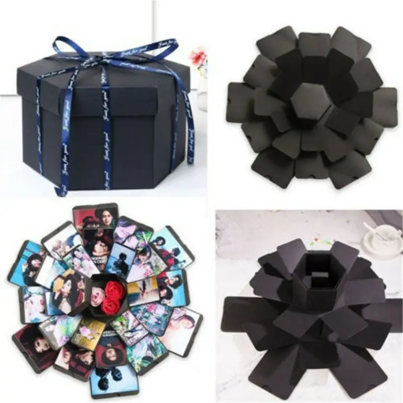 

Explosion Gift Box Surprise Love Paper Box Gift Package Handmade Memory Scrapbook Photo Album Anniversary DIY Gifts Creative Box