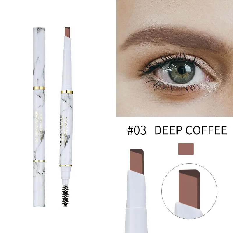 deep coffee 1 шт. автоматический карандаш для бровей с двойными концами водонепроницаемый долговечный карандаш V9-Drop - Цвет: deep coffee