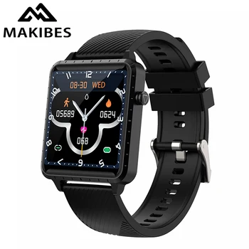 

Makibes RC01 1.54 inch Square leather/Silica gel Smart watch IP68 Waterproof Multifunction Support Sleep, alarm clock Bracelet