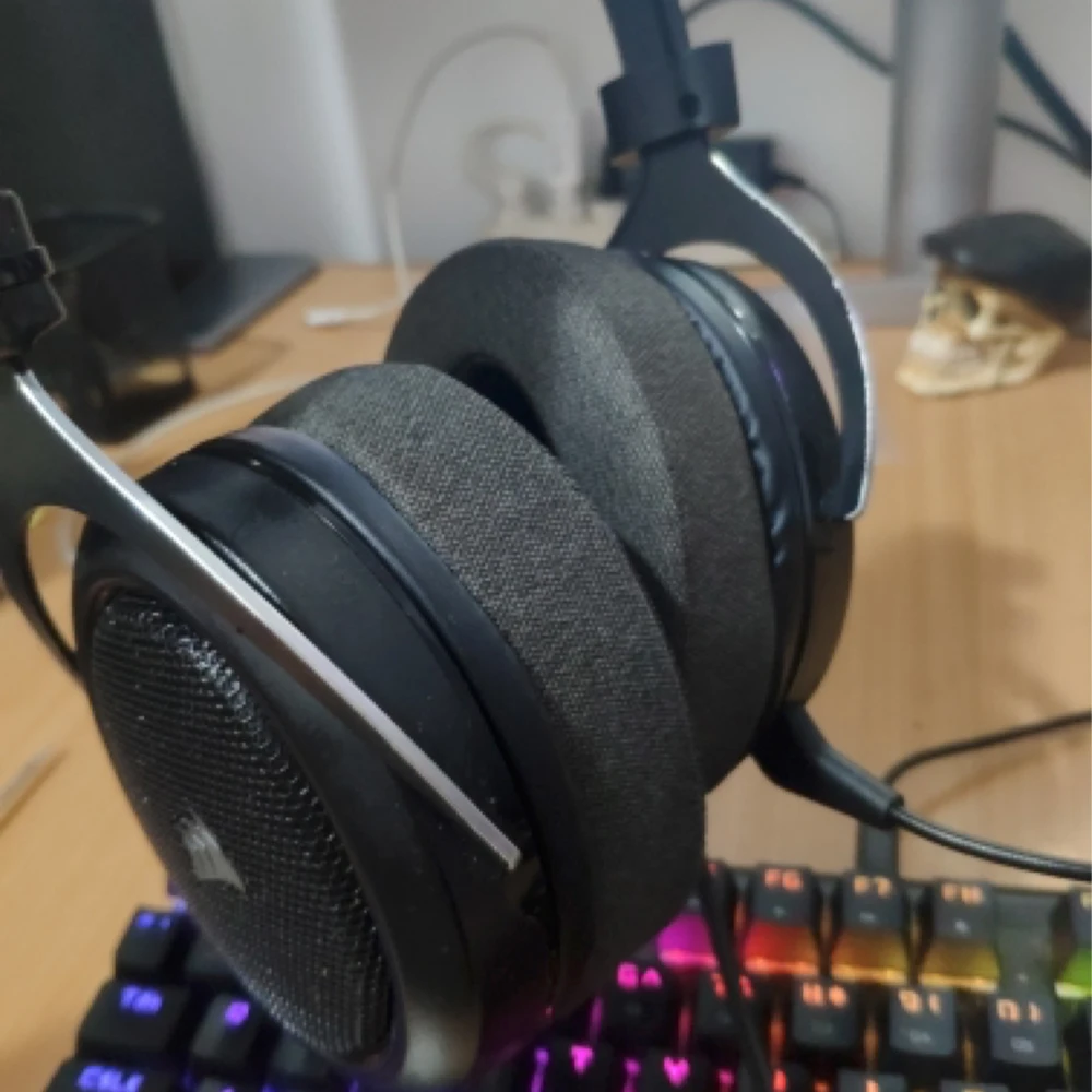 Earpads para Corsair Fone de Ouvido Whiyo Macio Veludo Substituição Hs50 Hs60 Hs70 Pro Almofada Capa Pára-choques Almofadas Hs35 - Image 2