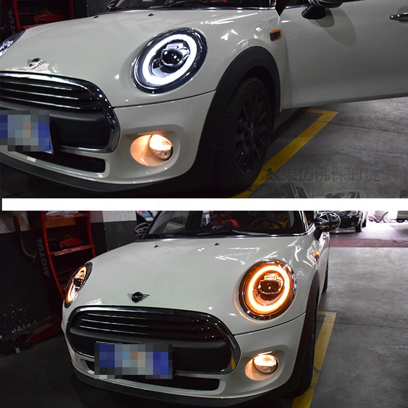 Автомобильный Стайлинг для Mini F56 cooper головной светильник s для F56 светодиодный головной фонарь Ангел глаз светодиодный DRL передний светильник Биксеноновая линза ксенон HID