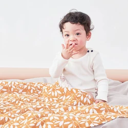 Couverture respirante douce pour bébé, enveloppe d'emmaillotage pour nouveau né, mousseline de coton à 2 couches, confort de réception 120x120, accessoires pour bébés, serviette de bain 