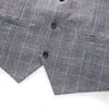 Men's Wool Check Suit Vest Men's Retro Tweed Groom Vest Groomsman Wedding Vest 5