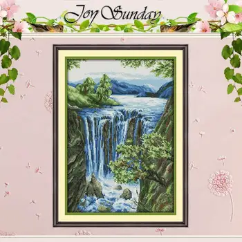 

Waterfall (3) Patterns Counted Cross Stitch 11CT 14CT Cross Stitch Set Wholesale Cross-stitch Kit Embroidery Needlework