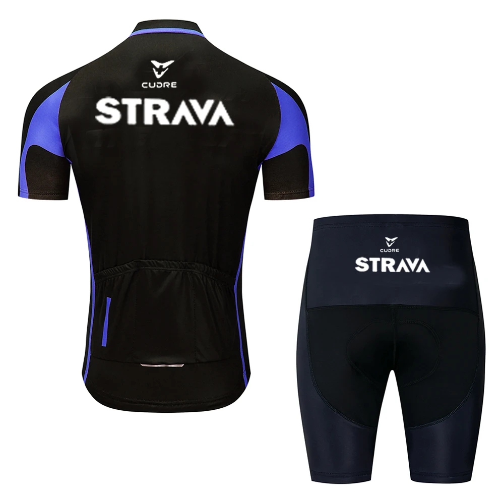 Трикотажный комплект одежды STRAVA Pro для велоспорта с коротким рукавом Мужская