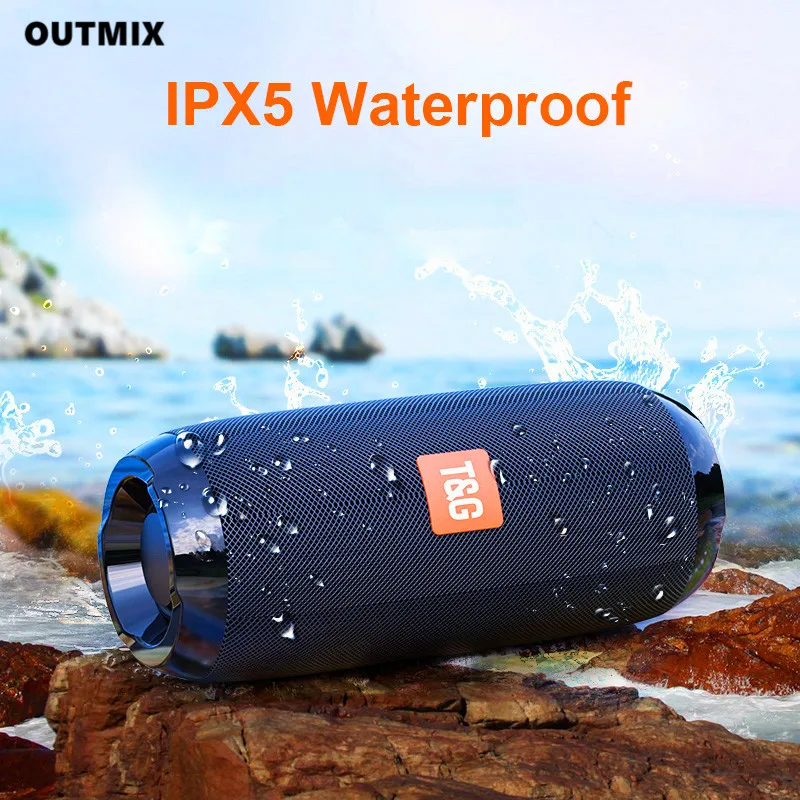 

Portable Bluetooth Speaker Wireless Bass Column 20W Waterproof Outdoor USB Speakers Support AUX TF Subwoofer Loudspeaker TG117