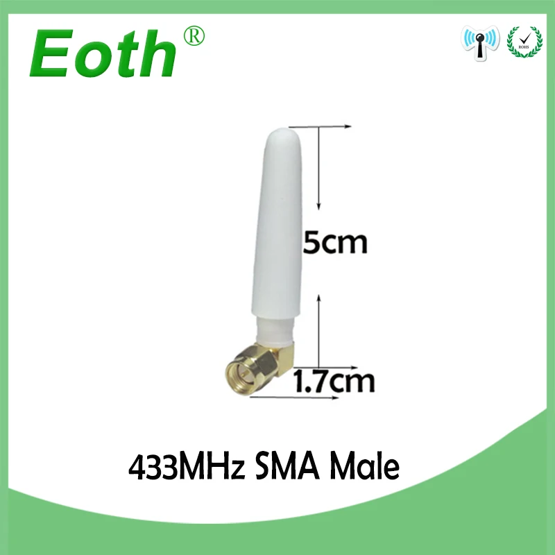 5 шт. 433MHz Антенна 2.5dBi SMA разъем 433 mhz Малый размер Antena 433 m Белый беспроводной связи Lorawan приемник