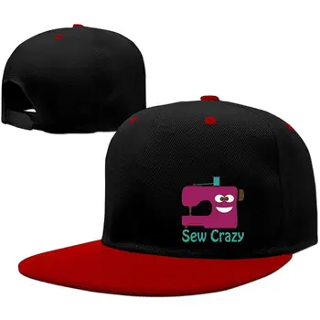 

TSDFCSew Crazy Flat Visor Baseball Cap, Cool Snapback Hat Red