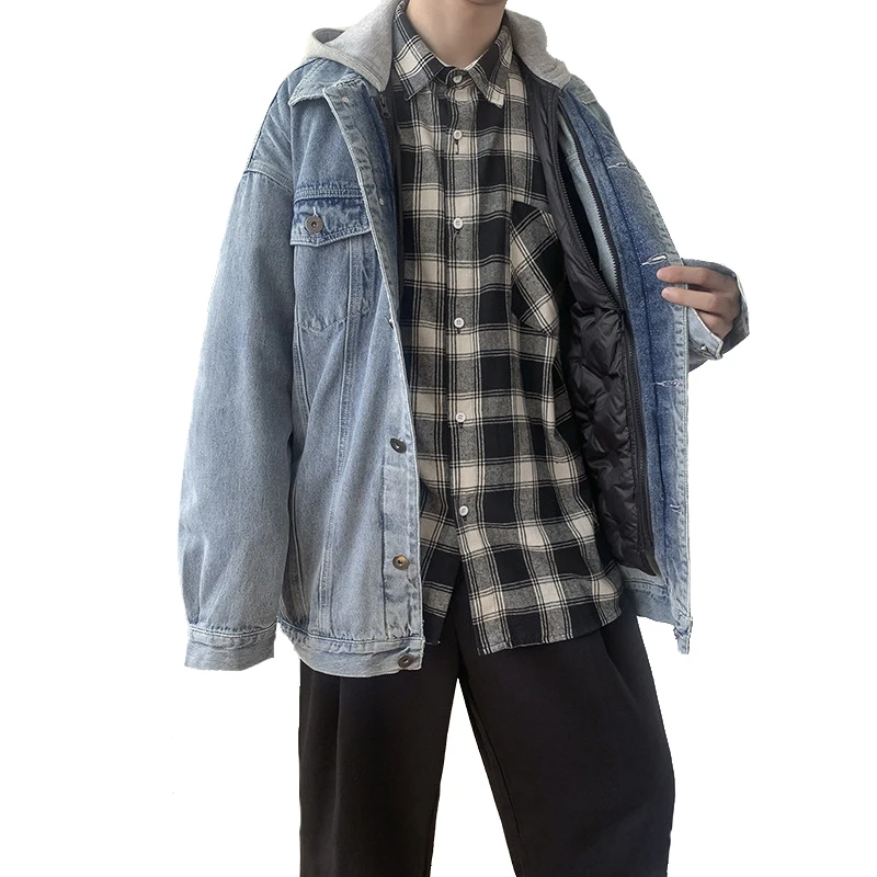 閉店特価価格 メンズロングデニムジャケット 新品 冬 カジュアル 暖かい白 S 5xl 販売商品の販売 Ongoing Southloopmarket Com