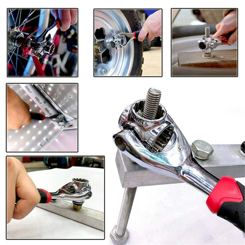 

Adjustable Magic Wrench Multi-function Purpose Spanner Tools 48-in-1 360 Degree 6-Point Tiger Wrench Furniture Car Repair Tools